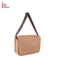 Recycling-Material Brown Waschbar Kraftpapier Tasche mit Schultergurt